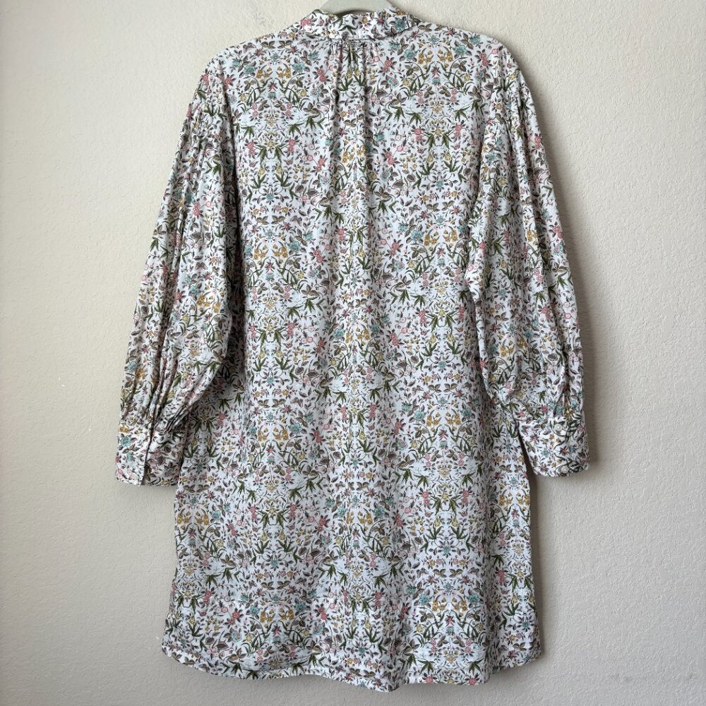 J. Crew Puff-Sleeve Mini Shirt-Dress in Liberty® Tapestry Floral - Picture 9 of 12
